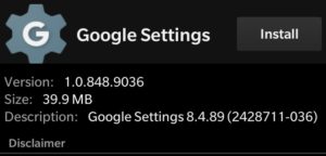 Install Google Services